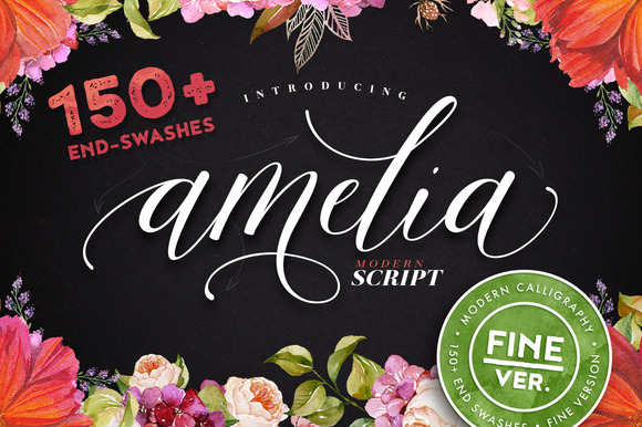 Amelia Script Font for Small Business Branding and Design