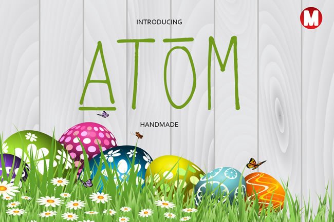 Atom: A Playful Handmade Font for Modern Web Design