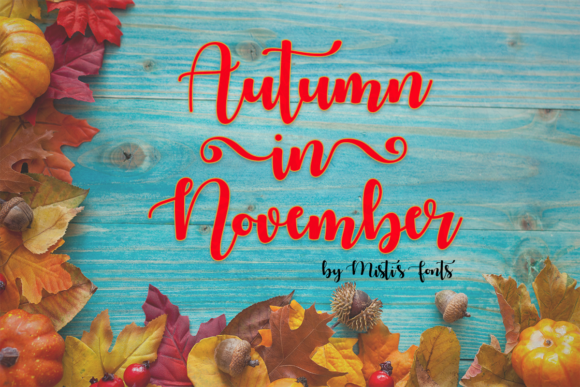 Autumn in November Font: A Timeless Script for Designers