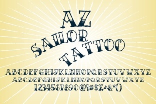 AZ Sailor Tattoo Font: A Unique Serif Typeface for Web Designers