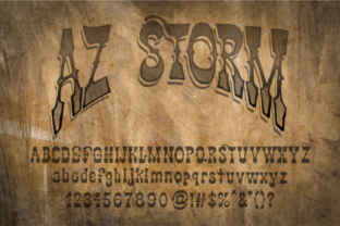 AZ Storm Font for Bold Branding and Retro-Inspired Design
