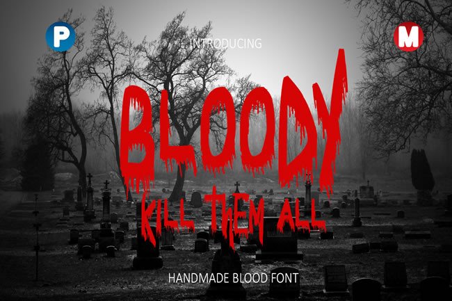 Bloody: The Horror-Inspired Display Font for Edgy Editorial Design