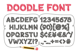 Doodle Display Font for Creative Web and Print Designs