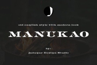 Manukao Font: A Bold Serif Typeface for Crafters and Makers