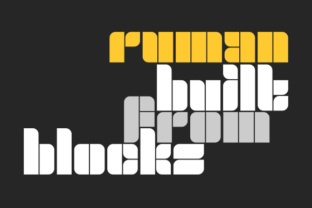 Ruman: A Blocky Display Font for Handmade Branding