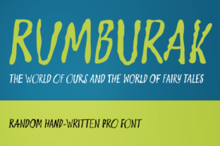 Rumburak Handmade-Style Display Typeface for Crafters