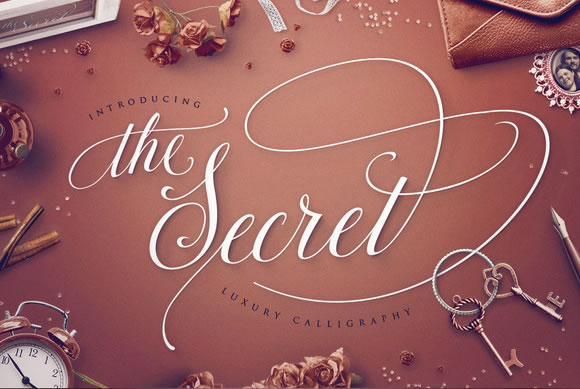 The Secret Font: A Calligraphy Style Typeface for Crafters